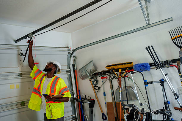 Professional Garage Door Panel Replacement technician working in Pennington, NJ